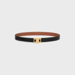 MEDIUM REVERSIBLE FRAMED TRIOMPHE BELT in TAURILLON AND NATURAL CALFSKIN - Image 2